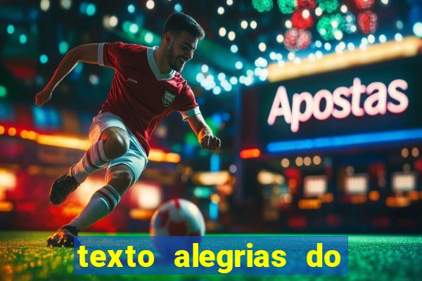 texto alegrias do natal com interpretação e gabarito