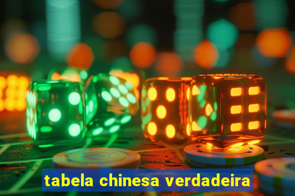 tabela chinesa verdadeira